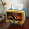 TV Tissue Organizer with Cell Phone Holder Tissue Organizer for Room Bathroom Kitchen Dining Room Nightstand, Creative Gifts 1