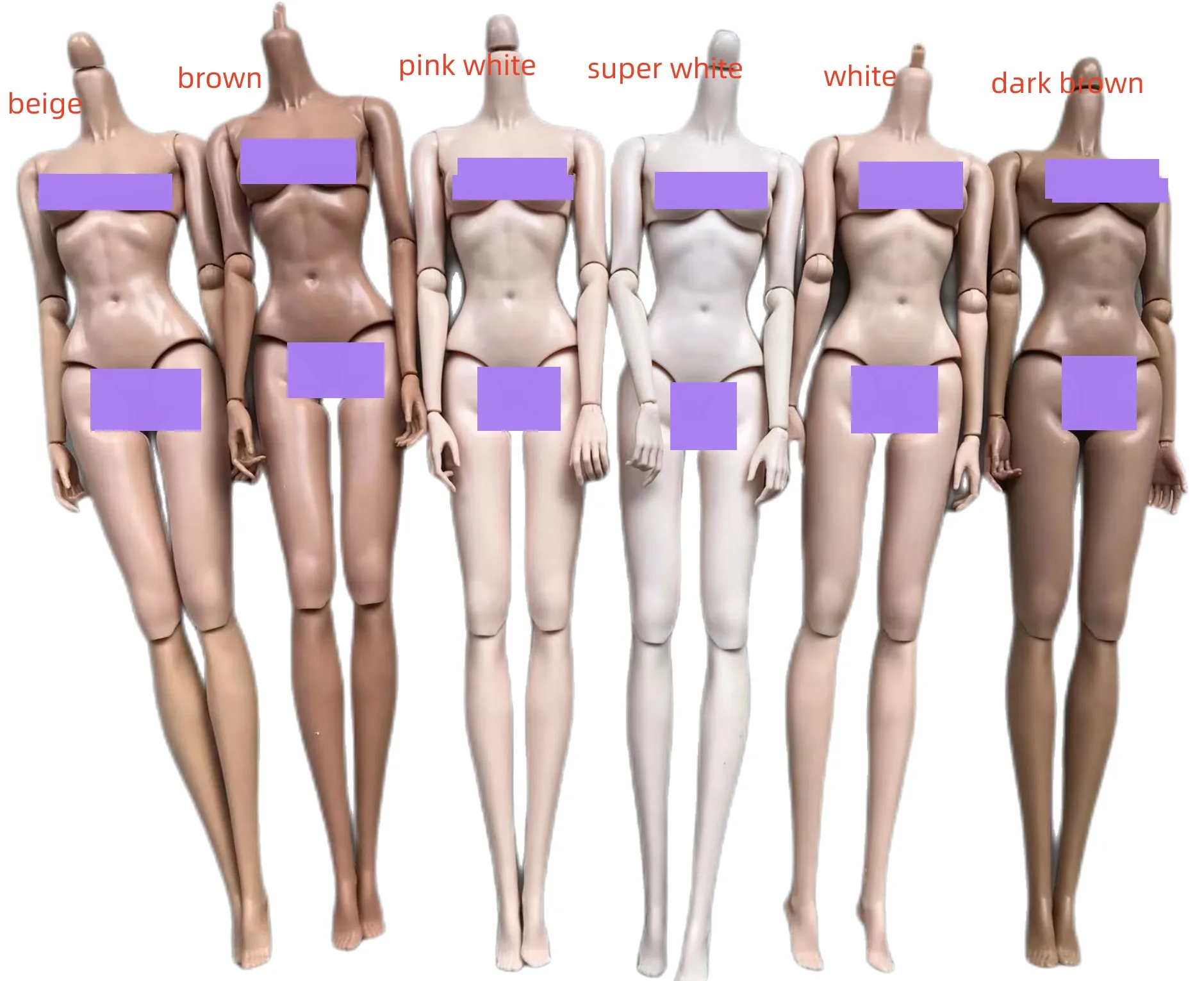 

MENGF Quality Joints Movable Doll Body Figure New Body For FR IT PP All 1/6 Size Heads Blue Green White Coffee Black Coffee Body