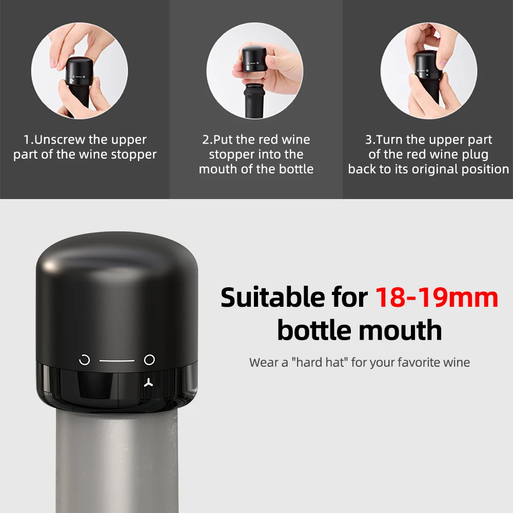 Wine Stopper 1/2Pcs Vacuum Red Wine Bottle Cap Silicone Sealed Champagne Reusable Retain Freshness Bar Tools