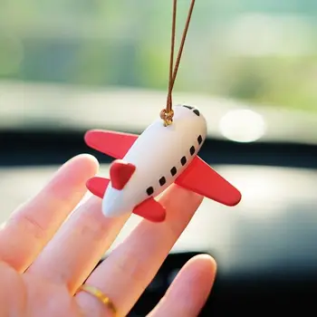 Design creativo di aeroplano Accessori interni per auto Decorazione interna Ciondolo per auto Simpatico regalo da appendere per auto con blocco colore