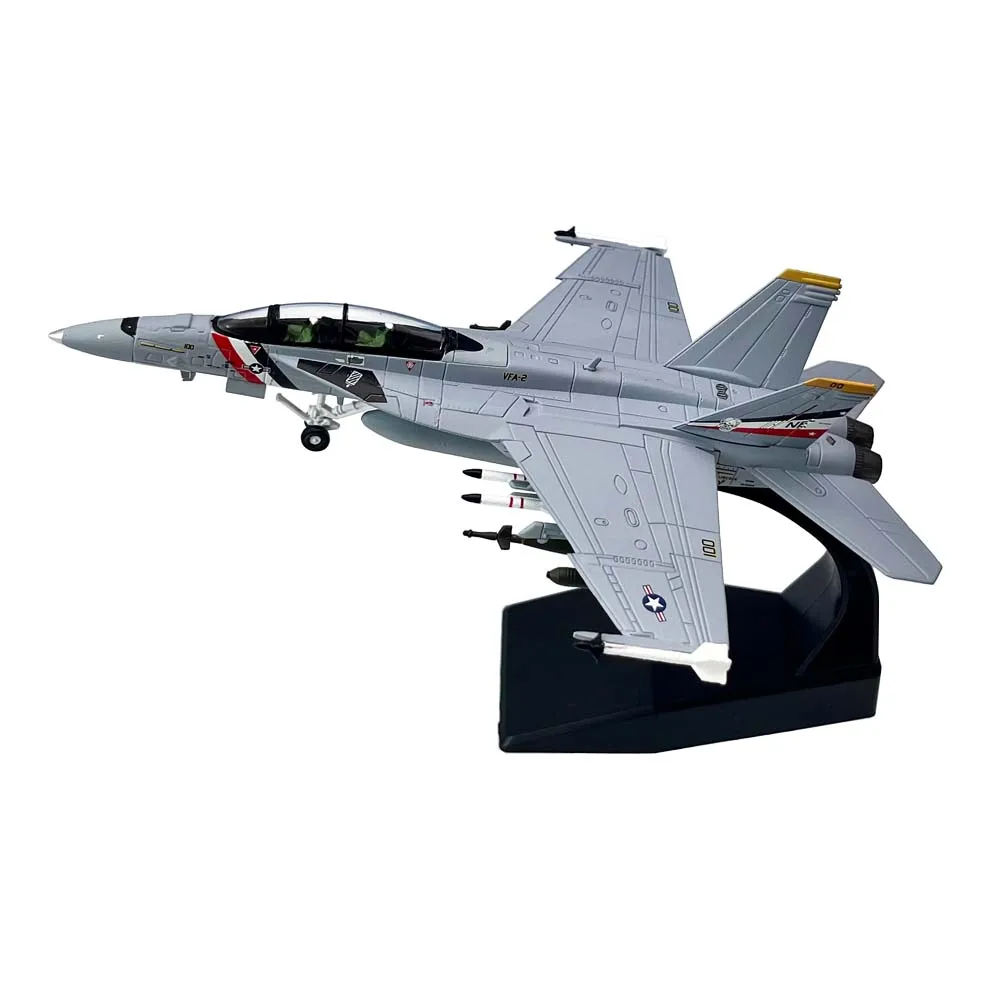 1/100 Scale US F18 F/A-18F Super Hornet VFA-2 Fighter Jet Airplane