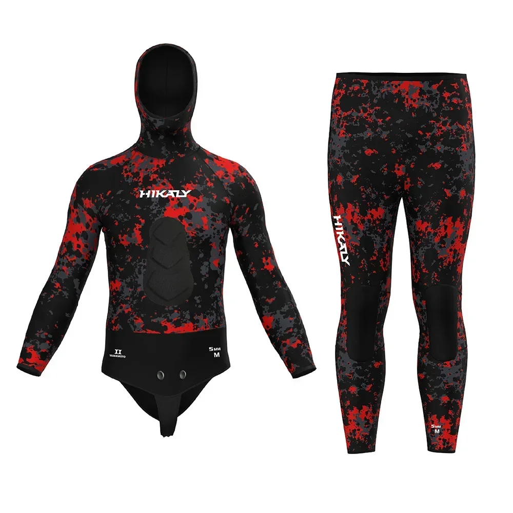 

Men's Yamamoto Neoprene Spearfishing Wetsuit 5mm - Open Cell Design for Scuba Diving in Camouflage Water Sports Wetsuit