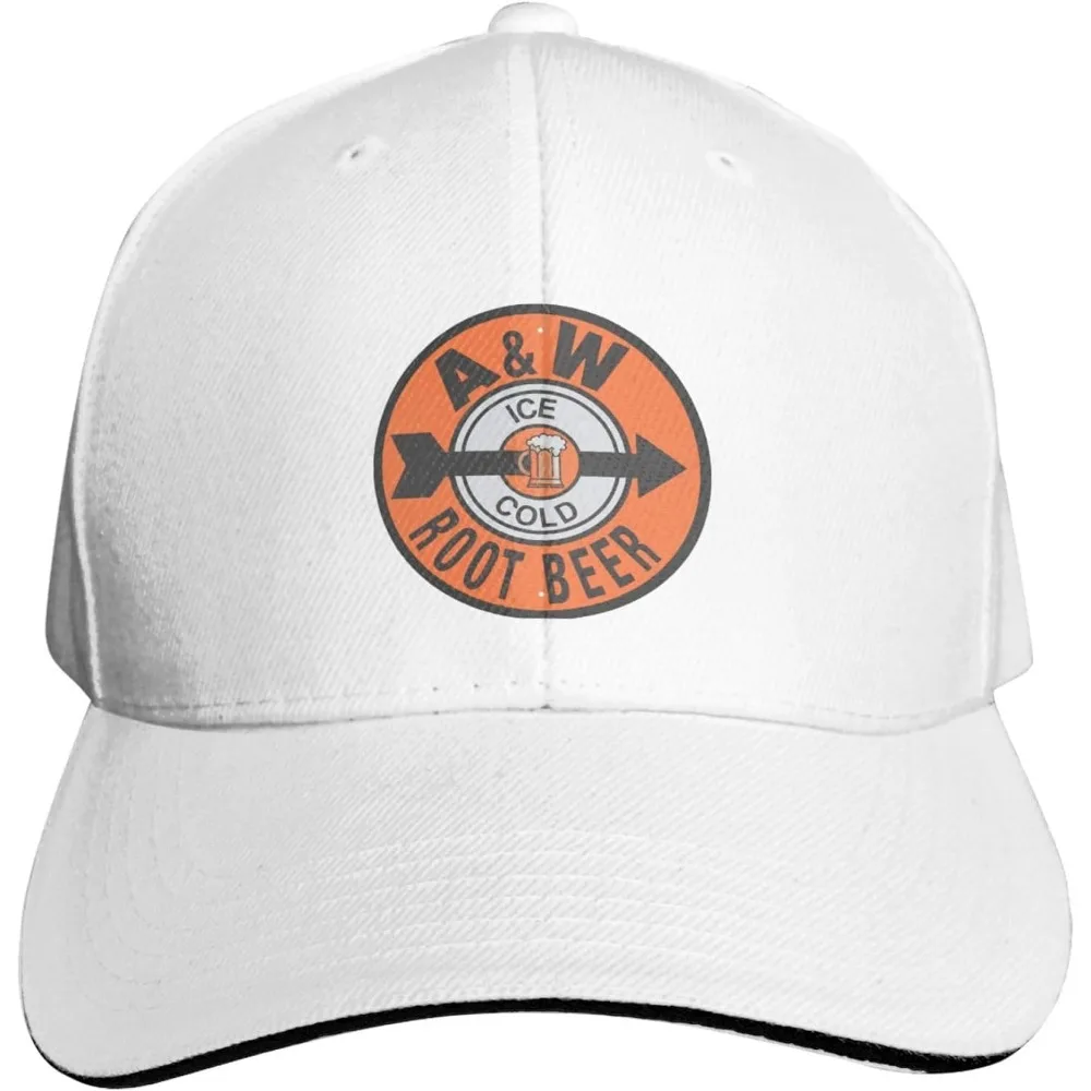 

Unisex A&W-Root-Beer-Logo Baseball Cap Adjustable Peaked Sandwich Cap Trucker Dad Hats