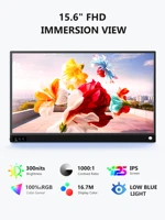 Amoudo 15.6 Inch Portable Monitor 1920x1080P  Extend Display IPS LCD Panel Penhole Stand VESA USBC Mini HDMI Mobile Display - Image 2