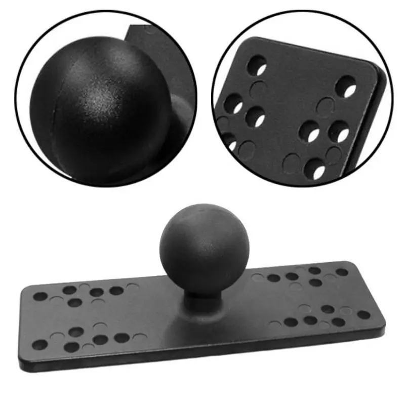 38.1mm/1.50inch Ball Composite Universal Marine Electronic Fish Finder Mounting Plate Stable Wear Resistant Adjustable Angles