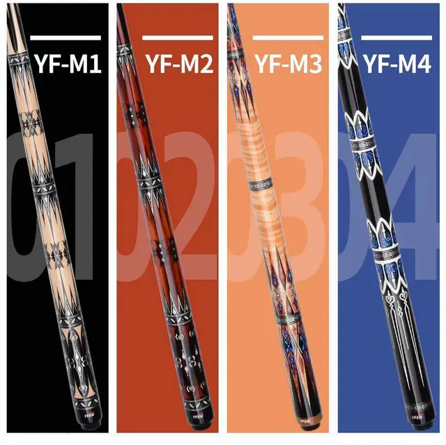 YFEN 58" Carbon Fiber  Technology 1/2 Billiard Pool Cue Stick 12.5mm + Extender 1