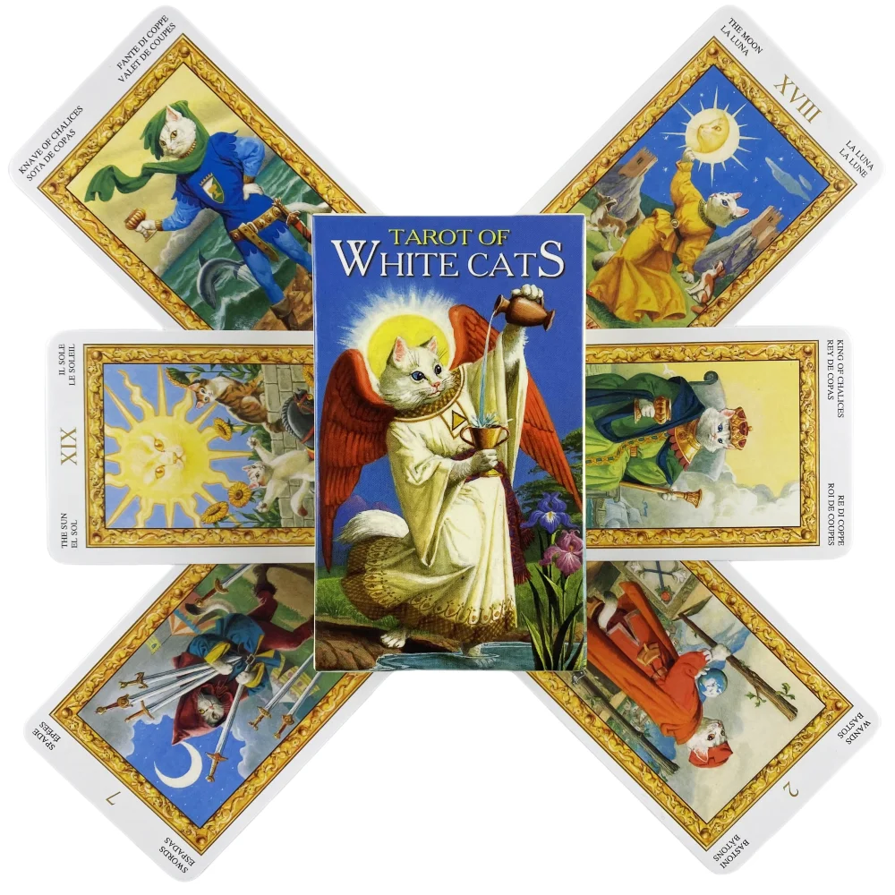 New Tarot of White cats Oracle Full English Family Party Board Game In High quality 2