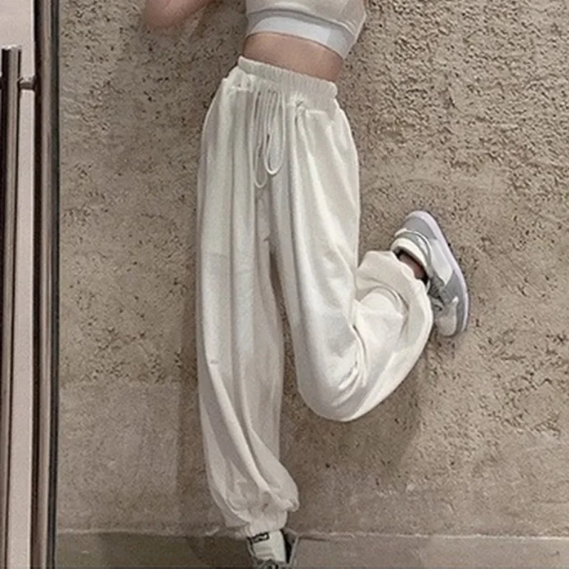 Gray Sweatpants for Women 2024 Autumn New Baggy Fashion Oversize Sports Pants Balck Trousers Female Joggers Streetwear