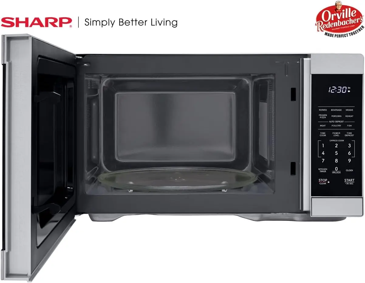 SMC1162KS Oven with Removable 12.4" Carousel Turntable,Orville Redenbacher's Certified, Cubic Feet Countertop Microwave,1.1 CuFt 5
