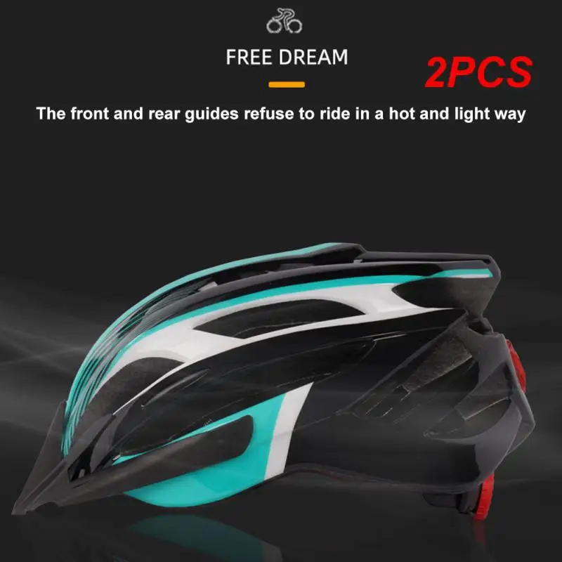 

2PCS Helmet With LED Rear Light For Women Men Bike MTB With Detachable Visor Lightweight And Vented Mountain Cycling