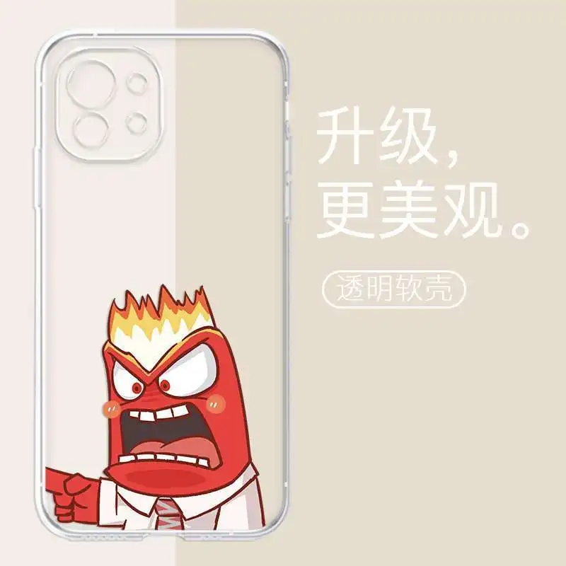 thumbnail image 1 of Funda de teléfono de dibujos animados de Disney para niñas, carcasa protectora transparente con dibujos animados de Inside Out 2, iPhone 15, ansiedad, Envy, 14, 13 Plus, Pro Max, 1 of 5