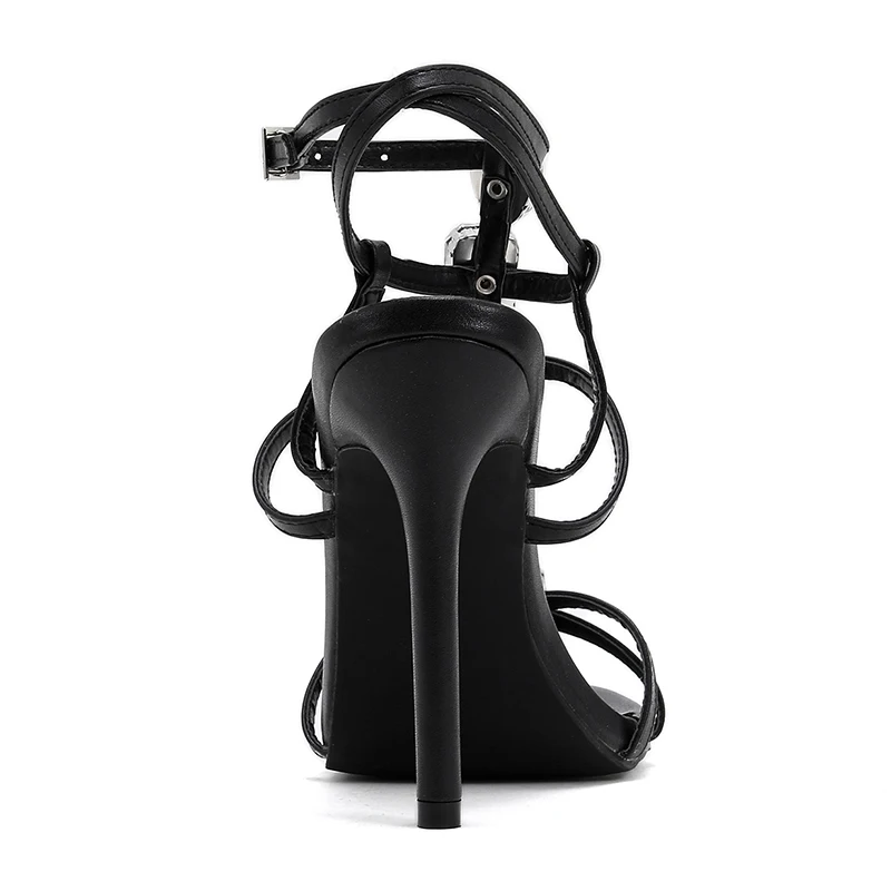 Kcenid Fashion Big Crystal Women's Sandals Summer 2023 Sexy High Heels Buckle Strap Gladiator Sandals Women Party Wedding Shoes