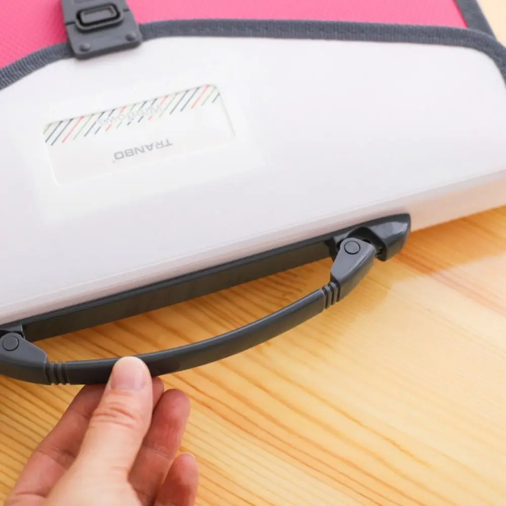 휴대용 A4 확장 파일 폴더 PP 13 그리드 종이 문서 주최자 대용량 다층 오르간 파일 홀더