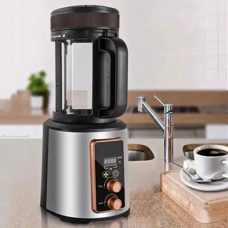 Full-Automatic Coffee Bean Roaster Temperature Regulating Hot Air Coffee Bean Household Automatic Cooling Double Knob Roaster