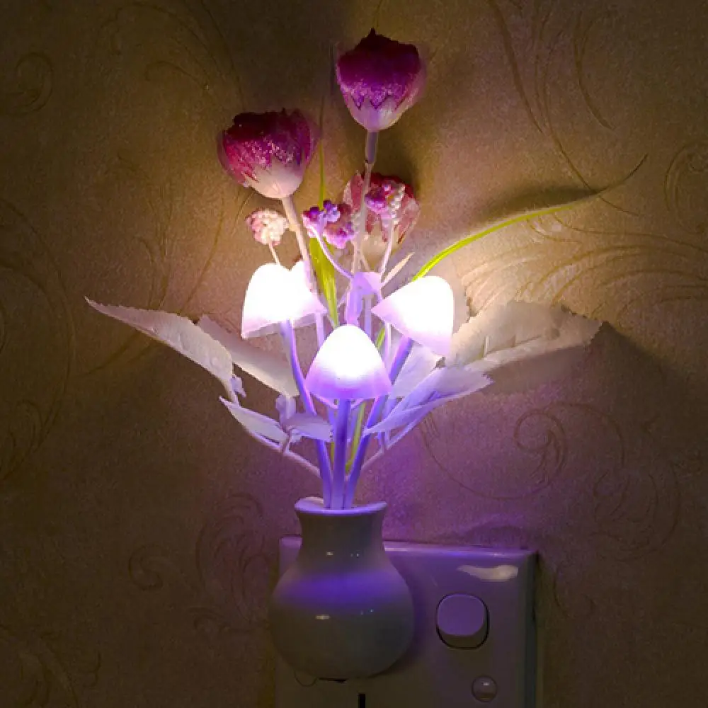 

Tulip Flower LED Night Light Soft Romantic Sensor Baby Bed Room Lamp Home Decor