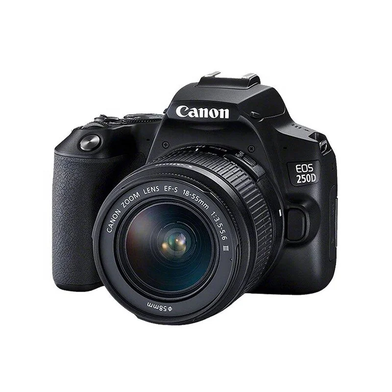 YYHC-250D APS-C SLR 디지털 카메라, 4K HD 카메라, EF-S 18-55mm 1:3.5-5.6 III 렌즈