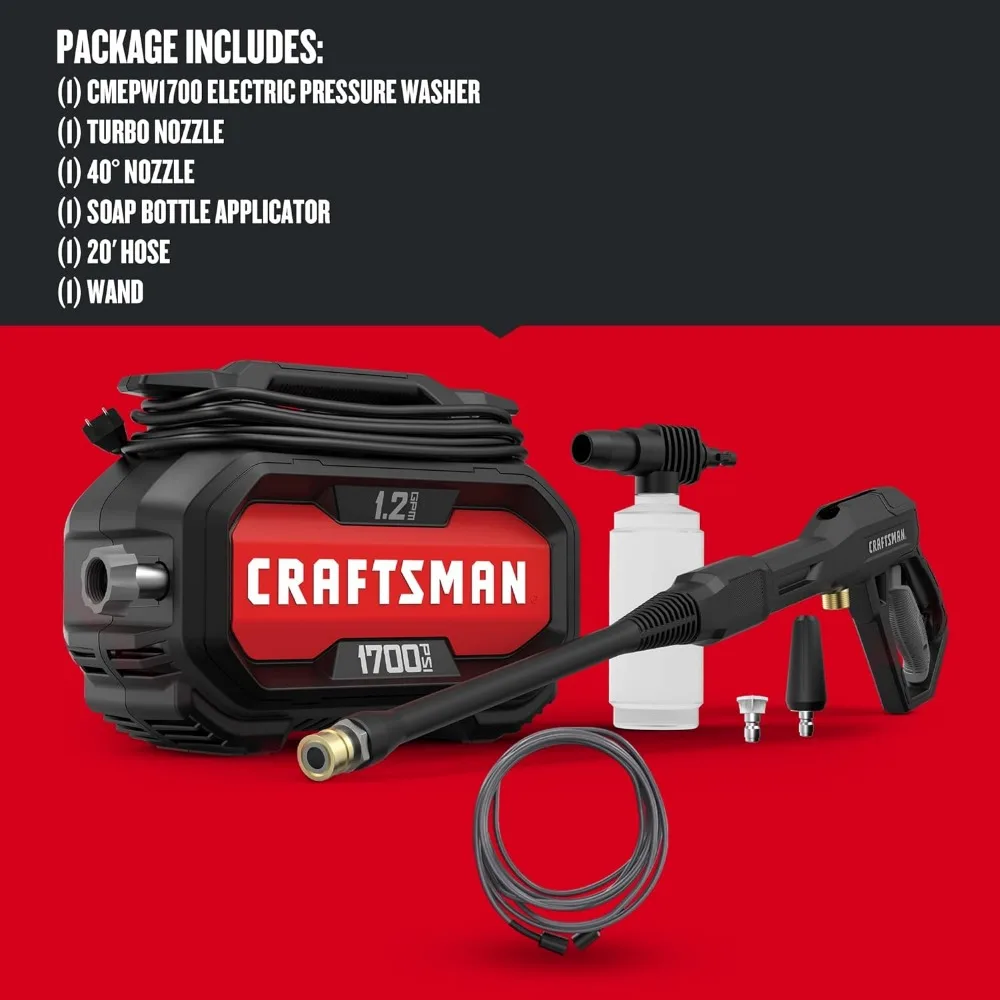 Electric Pressure Washer high pressure washer Cold Water 1700-PSI 1.2-GPM Corded (CMEPW1700)