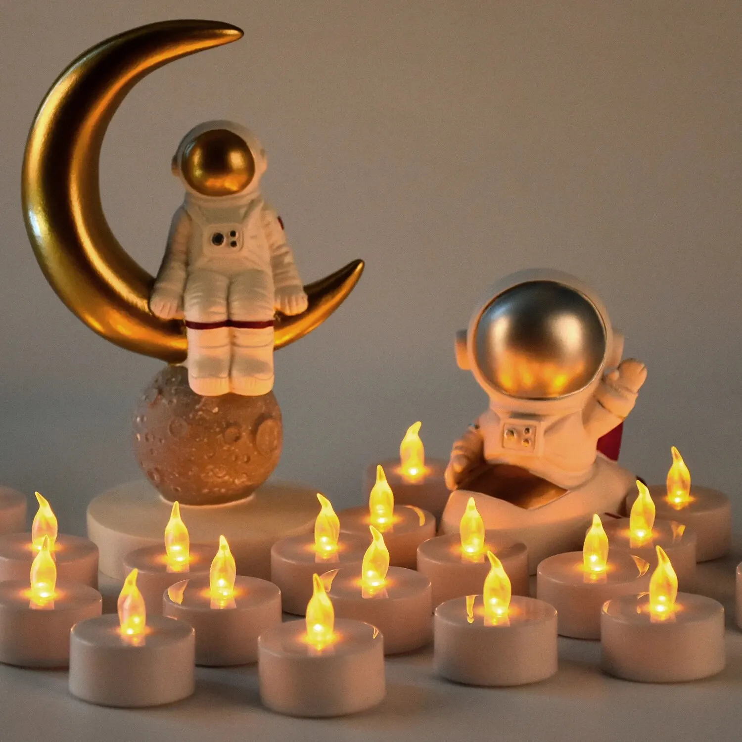 Warm Yellow Flameless LED Tea Light Candles Battery Operated 200+Hours For Votive Aniversary Wedding Decoration 12 Pack flameless candles