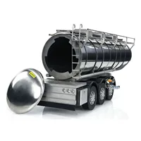 Toys RC Metal 6*6 Semi-trailer Fuel Tank Unpainted for 1/14 Scale Radio Control Tractor Truck Transport Trailer DIY Vehicles 2