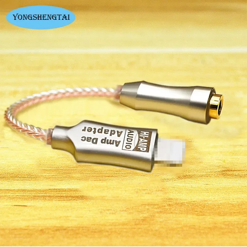 DAC Earphone Amplifier IOS Lightning To 3.5mm Headphone Jack Audio Adapter 32bit 384kHz Digital Decoder AUX Converter