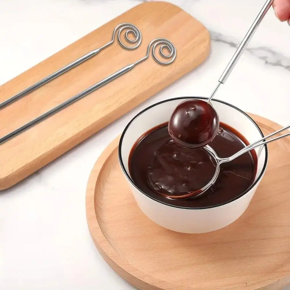 1pcs Candy Dipping Tools Chocolate Dipping Fork Spoons Set Culinary Decorating Spoons Chef Art Pencil For Decorative Plates