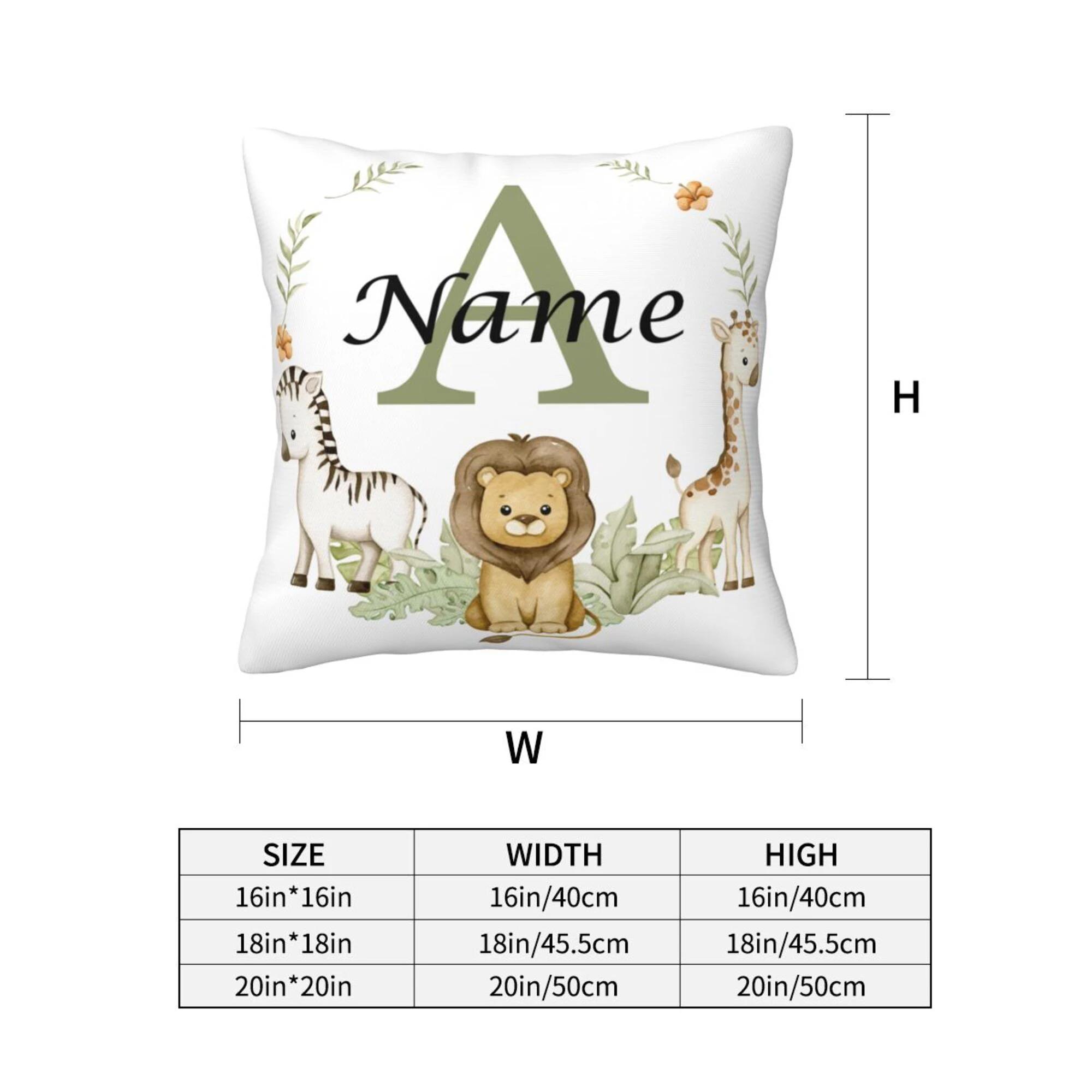 Personalized Animal-Themed Pillowcase for Kids' Birthday & Bedroom Decor