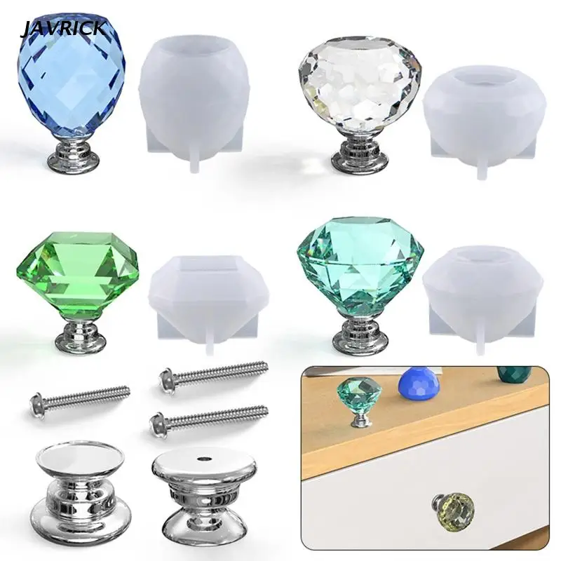 Drawer Knobs Mold Diamond Dresser Crystal Pull Knobs Epoxy