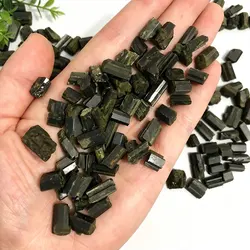 Green Epidote Raw Natural Stone Crystal for Home Decor and Spiritual Reiki Practices (Green)