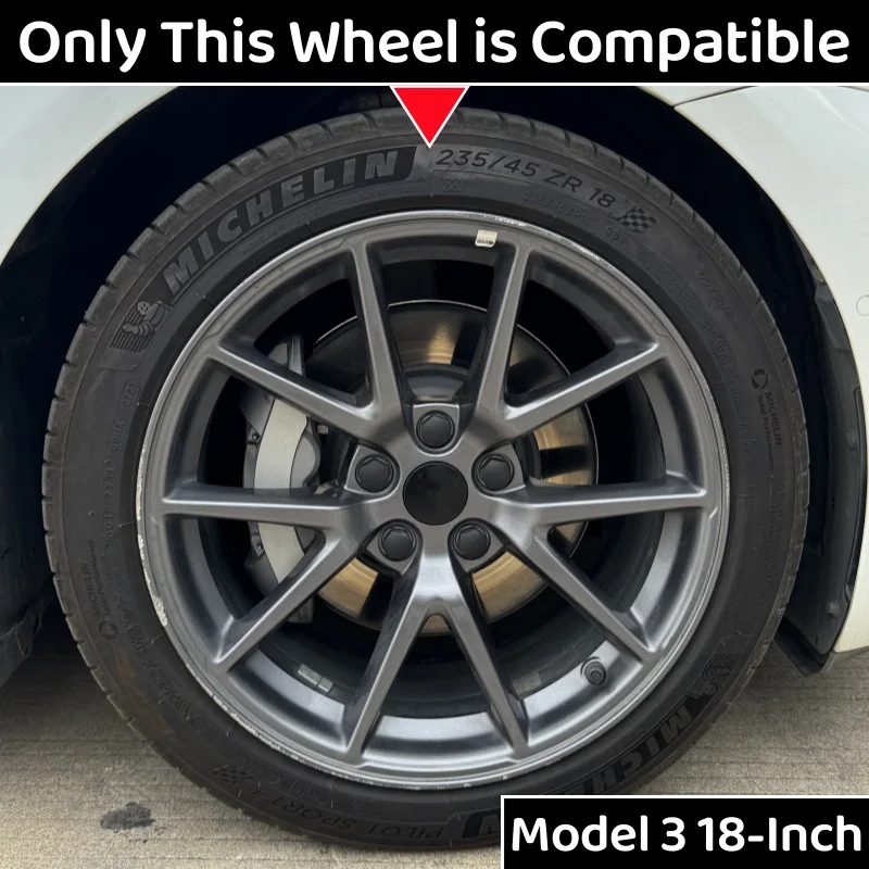 18Inch Wheel Hub Caps Automobile Performance Replacement Full Rim Cover For Tesla Model 3 Accessories 4PCS wheel hub covers wheel hub caps