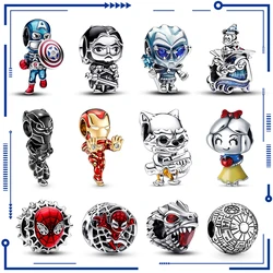 2024 New in Marvel Disney Charm Beads Fits Pandora Original Bracelet Women Silver Game of Thrones Pendant Beads Jewelry Gift Hot
