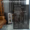 12Inch 16 Bottle Dual Zone Wine Cooler Refrigerator Professional Compressor, Stainless Steel & Tempered Glass For Red Wine 4