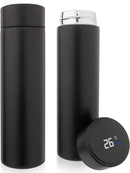 Coffee Cup, Teapot, Smart Sports Bottle with LED Temperature Display, 17 Oz Insulated Stainless Steel Water Bottle