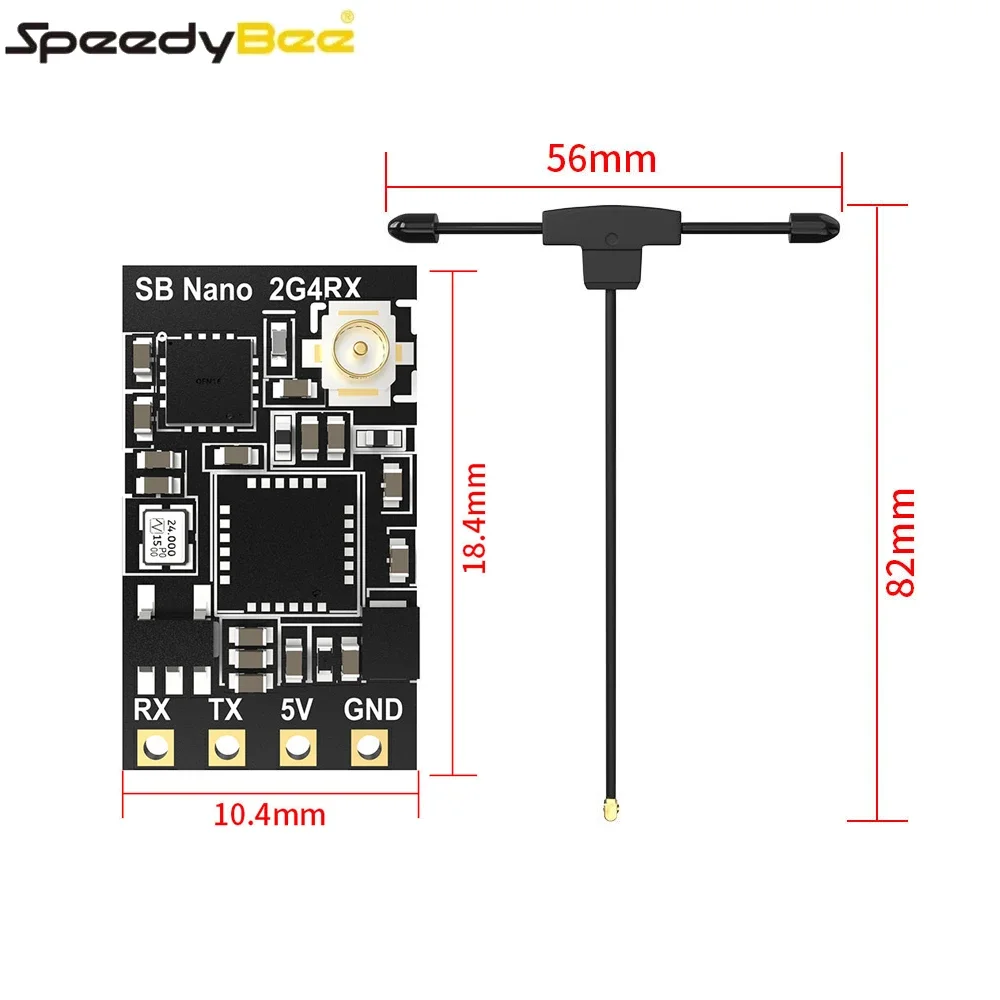 Приемник SpeedyBee Nano 2,4 ГГц/915 МГц/2,4G TCXO ExpressLRS ELRS для FPV фристайл-дронов большой дальности DIY Запчасти FPV thumbnail 5