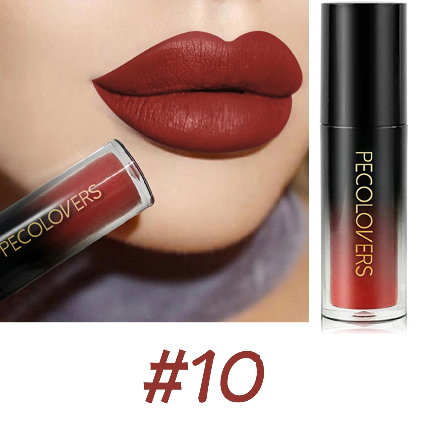 Lipstick Lip Gloss Makeup Waterproof Velvet Non-stick Cup Lip Tint Matte Long Lasting Sexy Red Brown Nude Liquid Lip Stick S766167790e2c496ebcb43b904e369784B