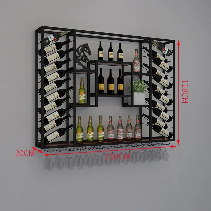 Whisky Club Bar Cabinet Small Metal Unique Holder Wine Cabinets Modern Industrial Restaurant Adega Barzinho Hotel Furnitures