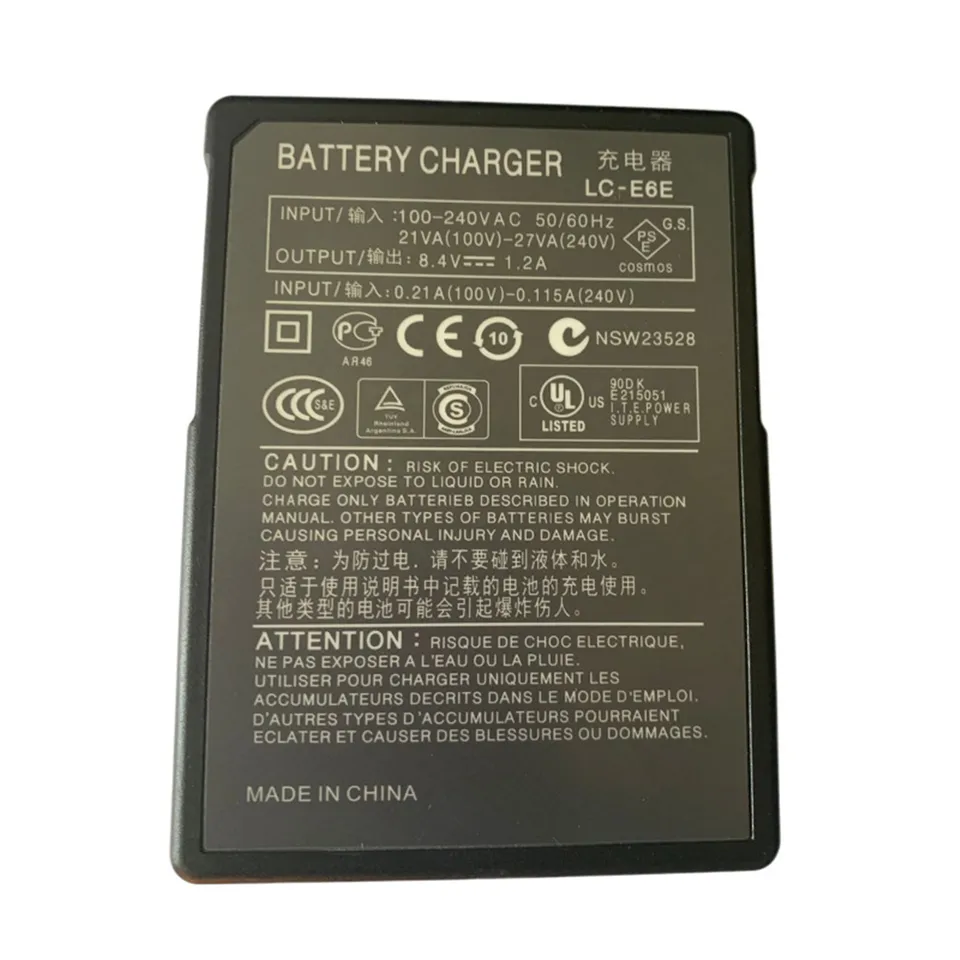 Canon CBC-E6 Chargeur de batterie officiel pour EOS 70D EOS 80D EOS 60D