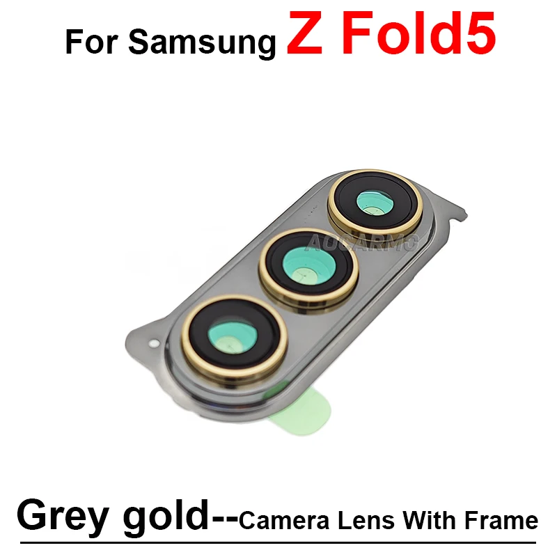 Rear Back Camera Lens with Frame Replacement Part for Samsung Galaxy Z Fold Series