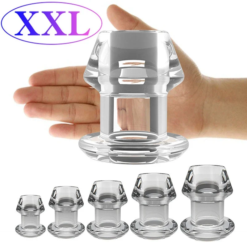 Hohl Butt Plug Mit Einsatz Anal Plug/Tunnel/Spielzeug Riesige Anal Speculum Anus Dilatator SM Einlauf Sex Spielzeug 1