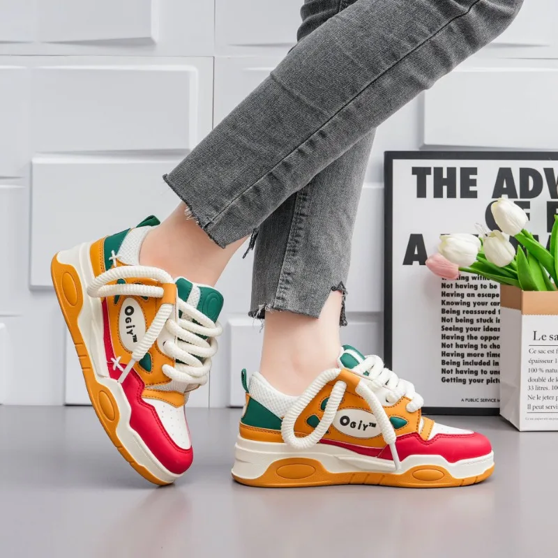 2024Brand Platform Sneakers Women's Height Increased Breathable Soft sole Running Shoe Luxury Microfiber Vulcanize Shoes for Men 3