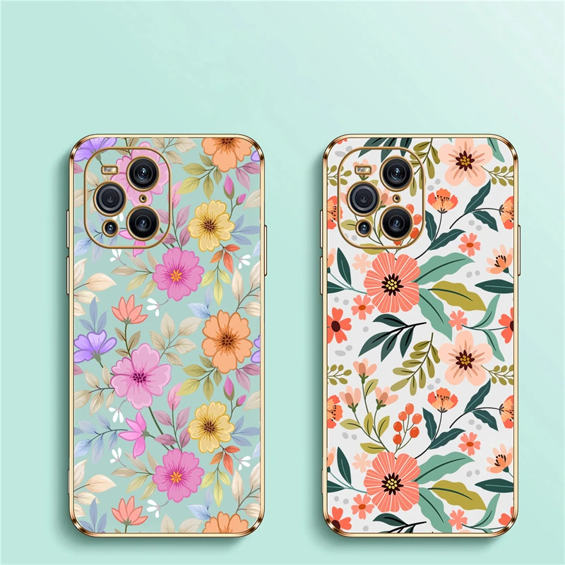 Elegant Silicone Phone Case - Soft Plating Flower Shockproof Cover
