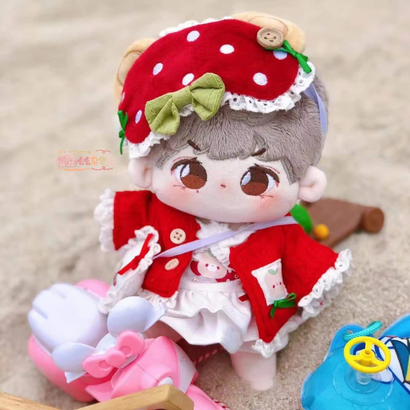 

Handmade 5pc/set Sweetberry Pie Suit 15/20CM Kawaii Kpop Doll Clothes Clothing Outfits Dress Coat Blindfold Pouch Panties