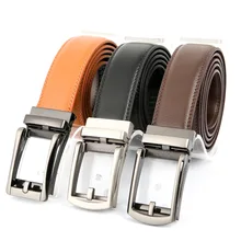 

Feerldi Simple Design Faux Pin Buckle Antomatic Belt Man Casual Bussiness Leather Belt Simple Style Black Trouser Belt