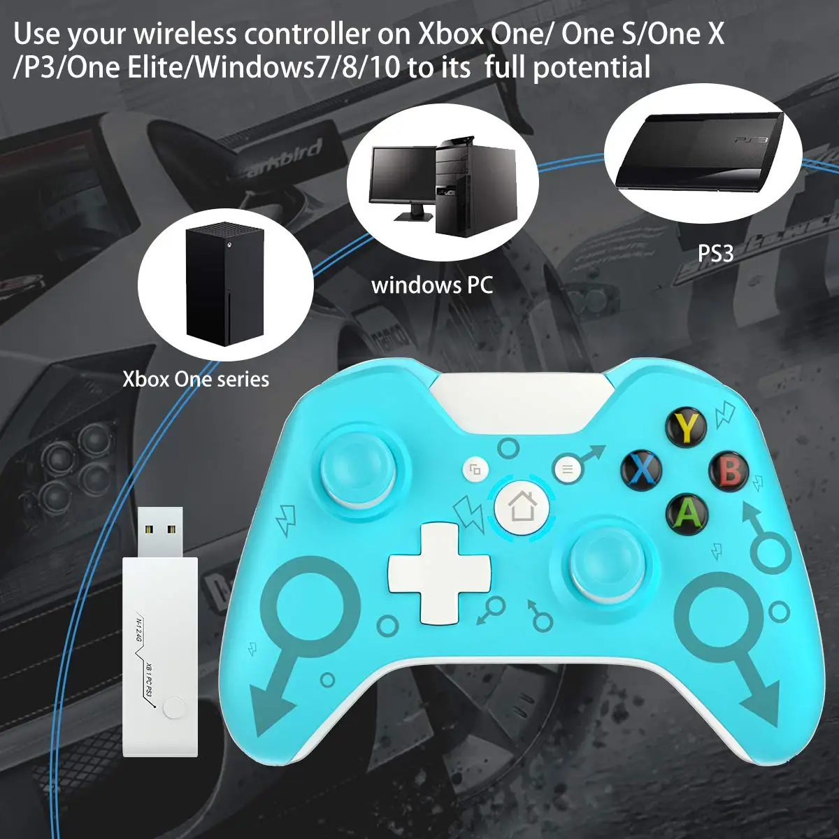 ISHAKO-   е,  , 2.4G   ̽ƽ,  Ʈѷ, XBOX ONE PS3 ȵ̵ ǻ PC 