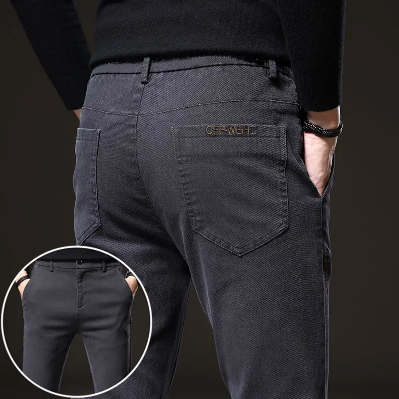 Summer New Thin Breathable Versatile Casual Pants Men's Solid Button Zipper Pockets Patchwork Fashion Korean Straight Trousers