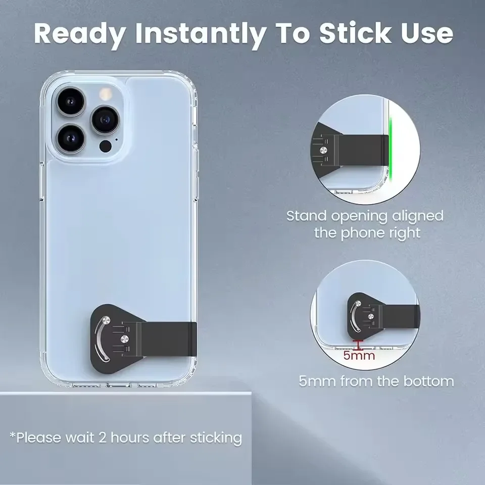 Ultra-Thin Rotatable Foldable Phone Kickstand and Desktop Holder