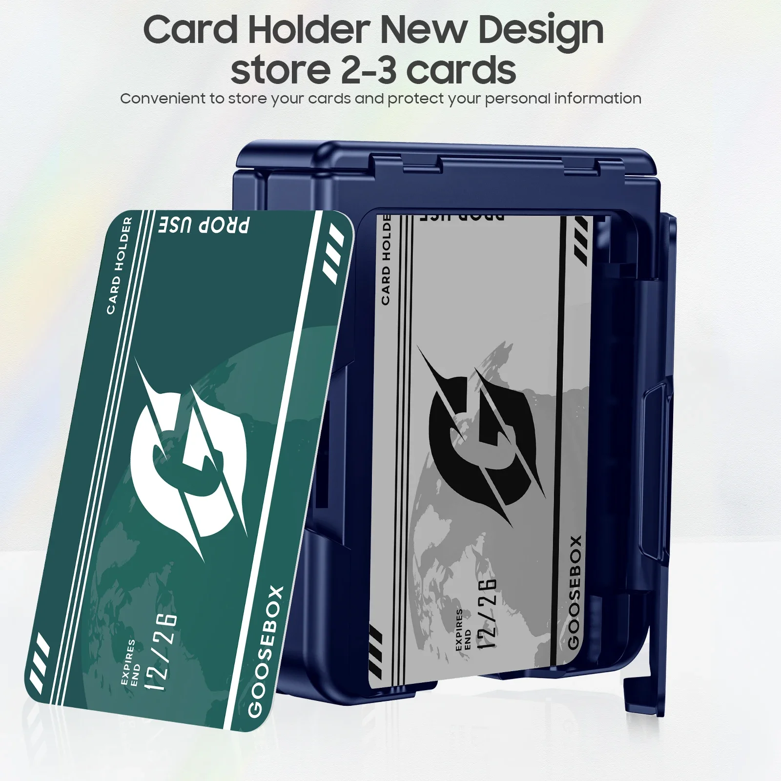 Blue Rugged Anti-Scratch Phone Case with Card Holder & RFID Protection - Full Shockproof Design with HD Protector, Ideal