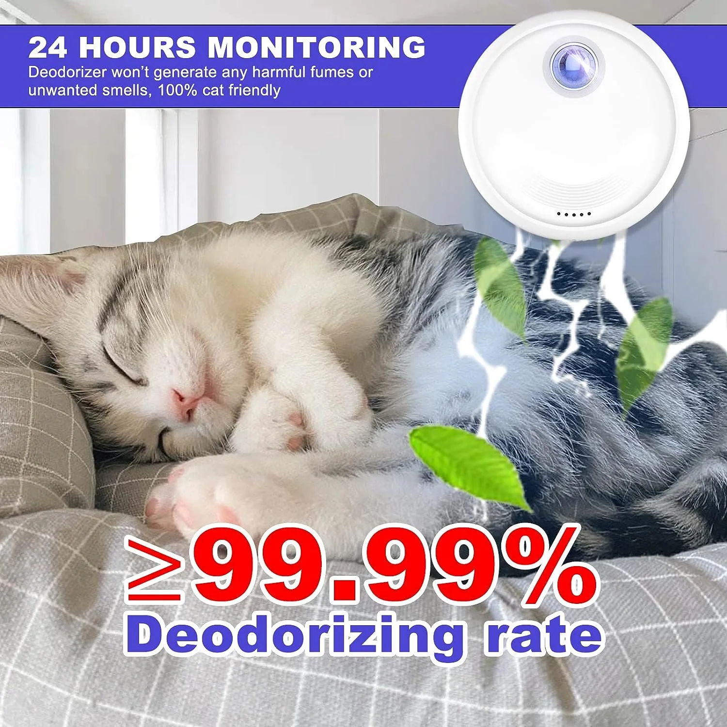 Advanced Odor Purifier for Pet Litter Boxes - Automatic Deodorizing and Cleaning Solution