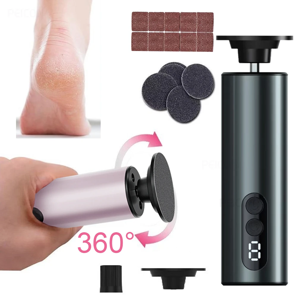 Electric Foot Grinder Heel Dead Skin Callus Remover Electric Feet File Professional Polish Dry Skin Anti Calluses Remover Tool