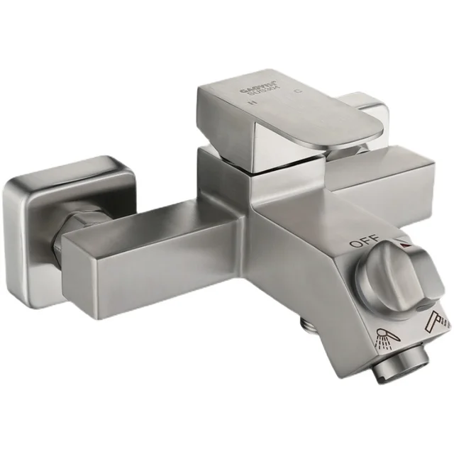 วาล์วผสมน้ํา 304 ฝักบัวสแตนเลสห้องน้ําหัวฝักบัวปกปิดก๊อกน้ําอ่างอาบน้ําสามชั้น 1