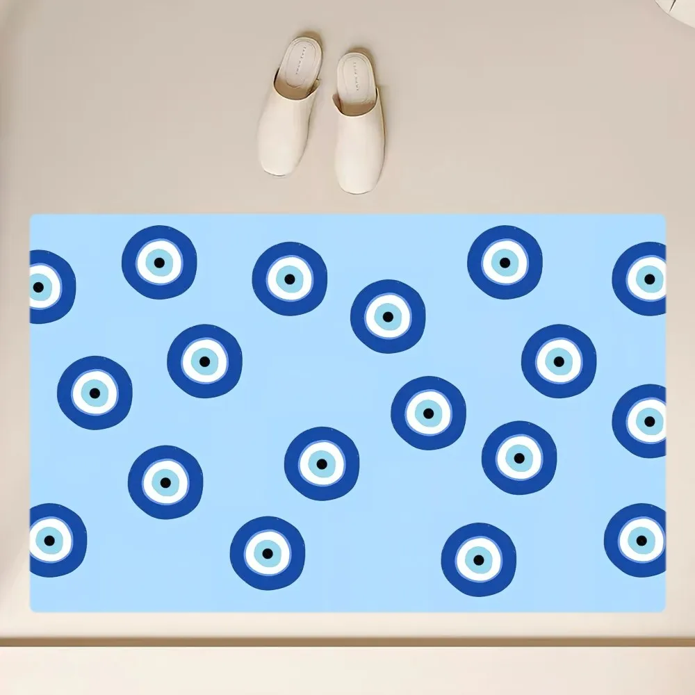 Evil Eye Floor Mat  Anti-Slip Bathroom Kitchen Bedroom Living Room Entrance Rug Home Decor 2